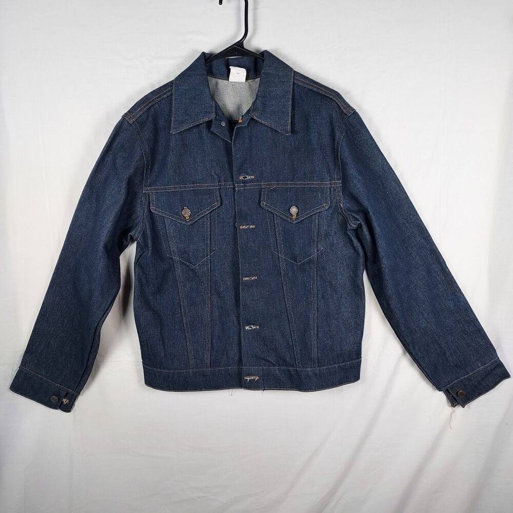Vintage Denim Chore Jacket Deadstock USA Made Unworn Size Medium
